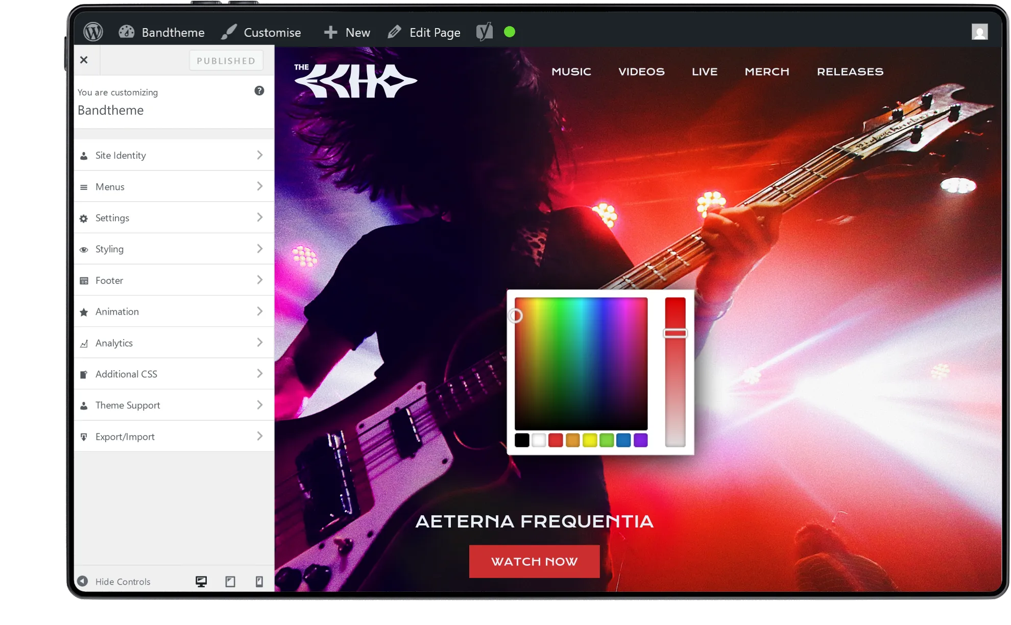 The Ultimate WordPress Theme for Bands & Musicians